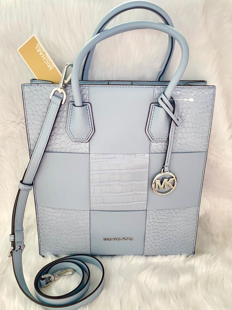 AUTHENTIC Michael Kors (MK) Shopper Medium Pale Blue, Luxury, Bags ...