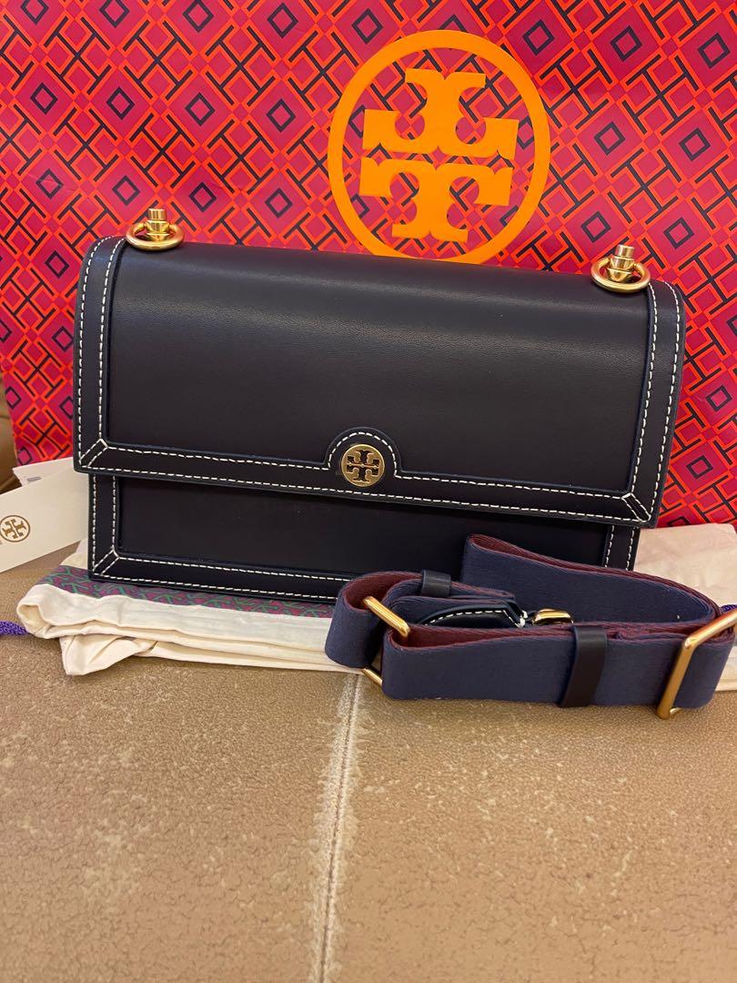 Authentic Tory Burch T monogram leather shoulder 80766 bag handbag, Women's  Fashion, Bags & Wallets, Purses & Pouches on Carousell