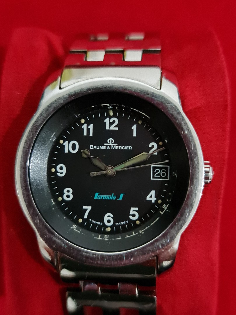 Baume Mercier Formula 1 Quartz Movement, Fesyen Pria, Jam Tangan di