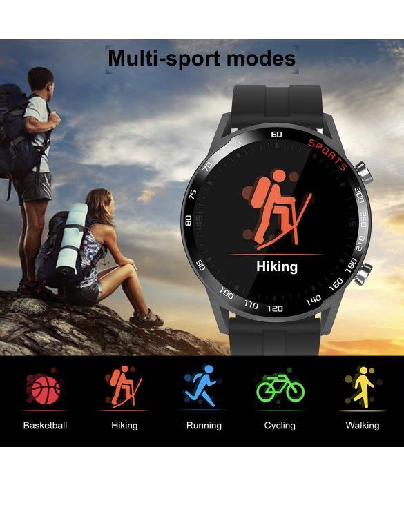 BingoFit Smart Watch for Men Full Touch Screen Activity Tracker Heart Rate Monitor Blood Pressure Fitness Smartwatch Waterproof Men Sport Watch with Stopwatch Step Counter Sleep Tracker Android iOS Ro...