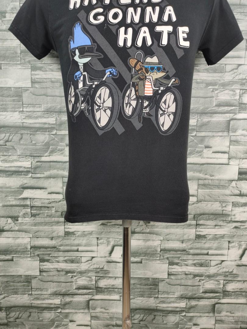 Cartoon Network Regular Show "Haters Gonna Hate" Black Shirt, Men's
