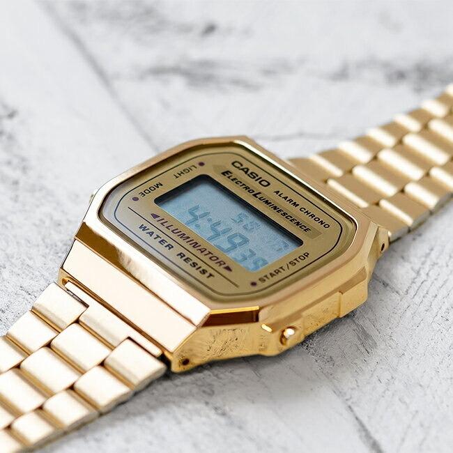 Casio vintage retro gold digital dial stainless steel unisex watch a168wg9ur best sale