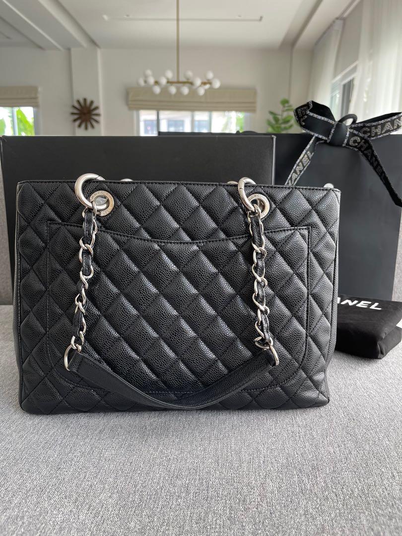 CHANEL GST Black Tote in Silver Hardware - Caviar Leather. Series 15 ****,  Luxury, Bags & Wallets on Carousell