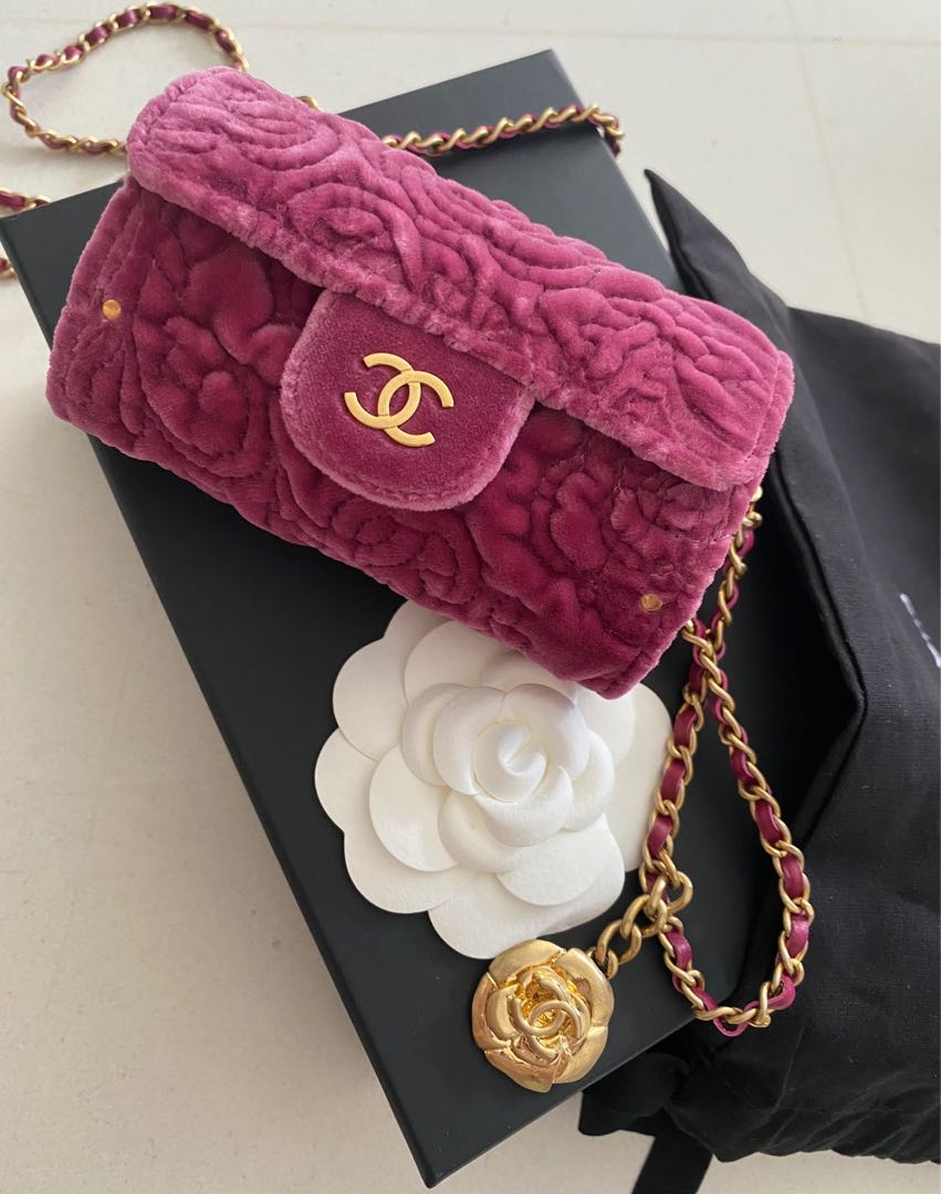 Chanel Womens Vanity Case With Jewel Chain Pink Leather ref