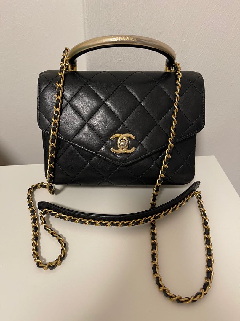 Chanel Small Flap Bag with Top Handle, Women's Fashion, Bags & Wallets,  Cross-body Bags on Carousell