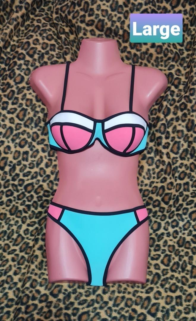 Color block swimsuit two piece sale