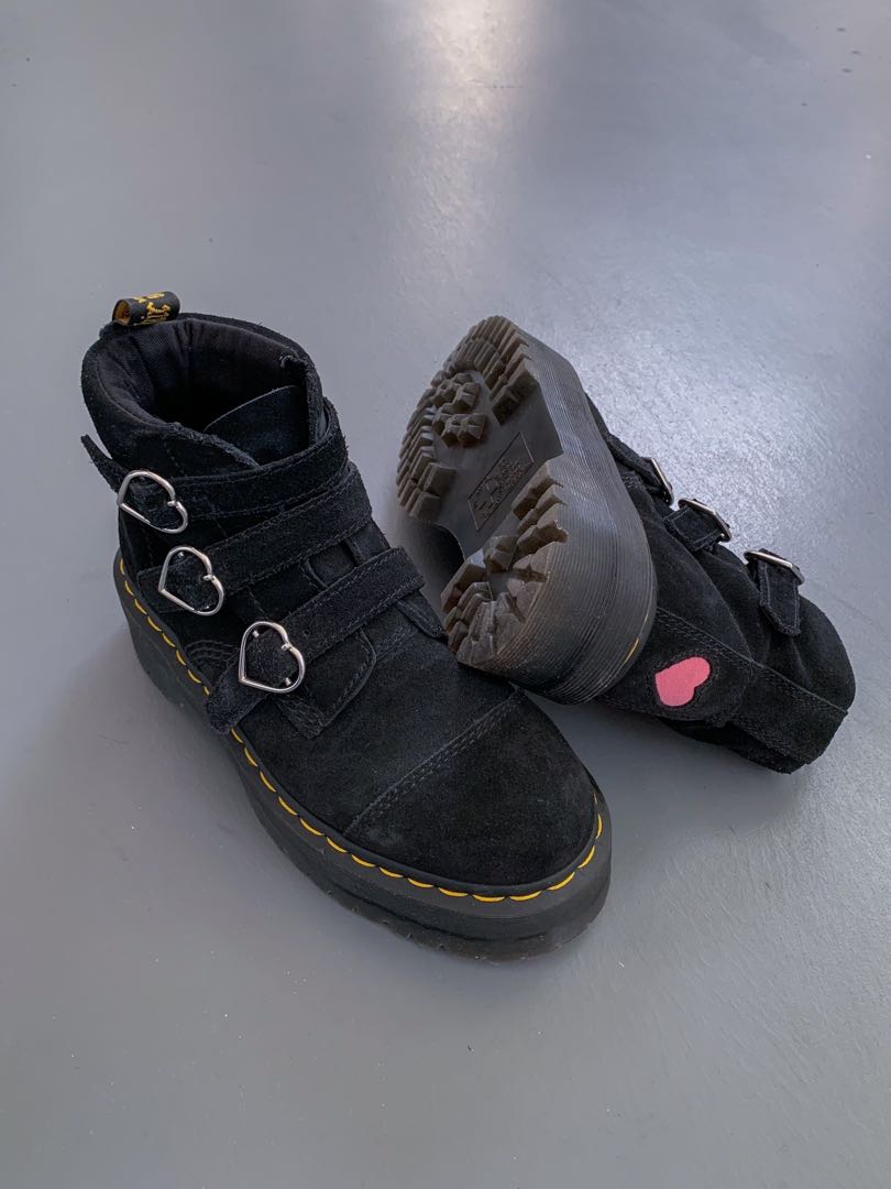 Dr martens lazy on sale oaf buckle boot black
