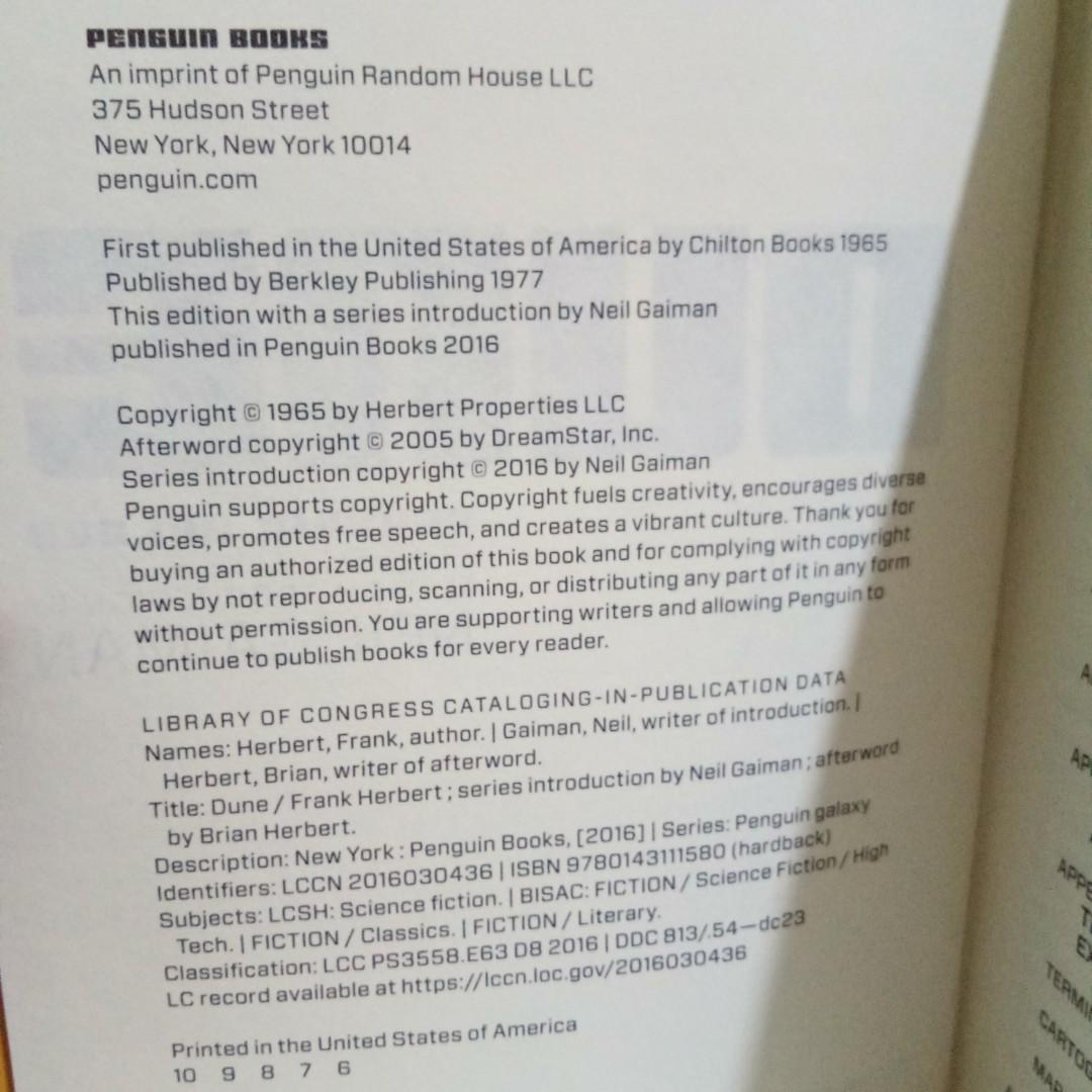 Dune (HB) by Frank Herbert Intro by Neil Gaiman, Hobbies & Toys, Books & Magazines, Fiction