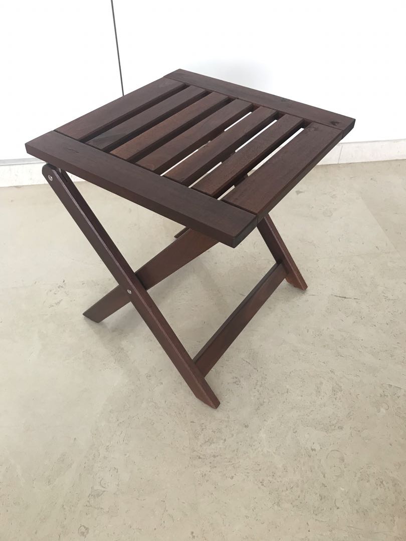 Foldable stool Ikea Applaro, Furniture & Home Living, Outdoor Furniture on Carousell