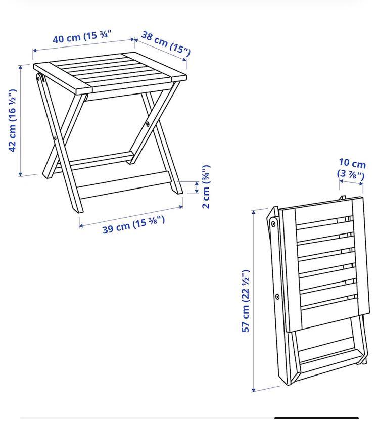 Foldable stool Ikea Applaro, Furniture & Home Living, Outdoor