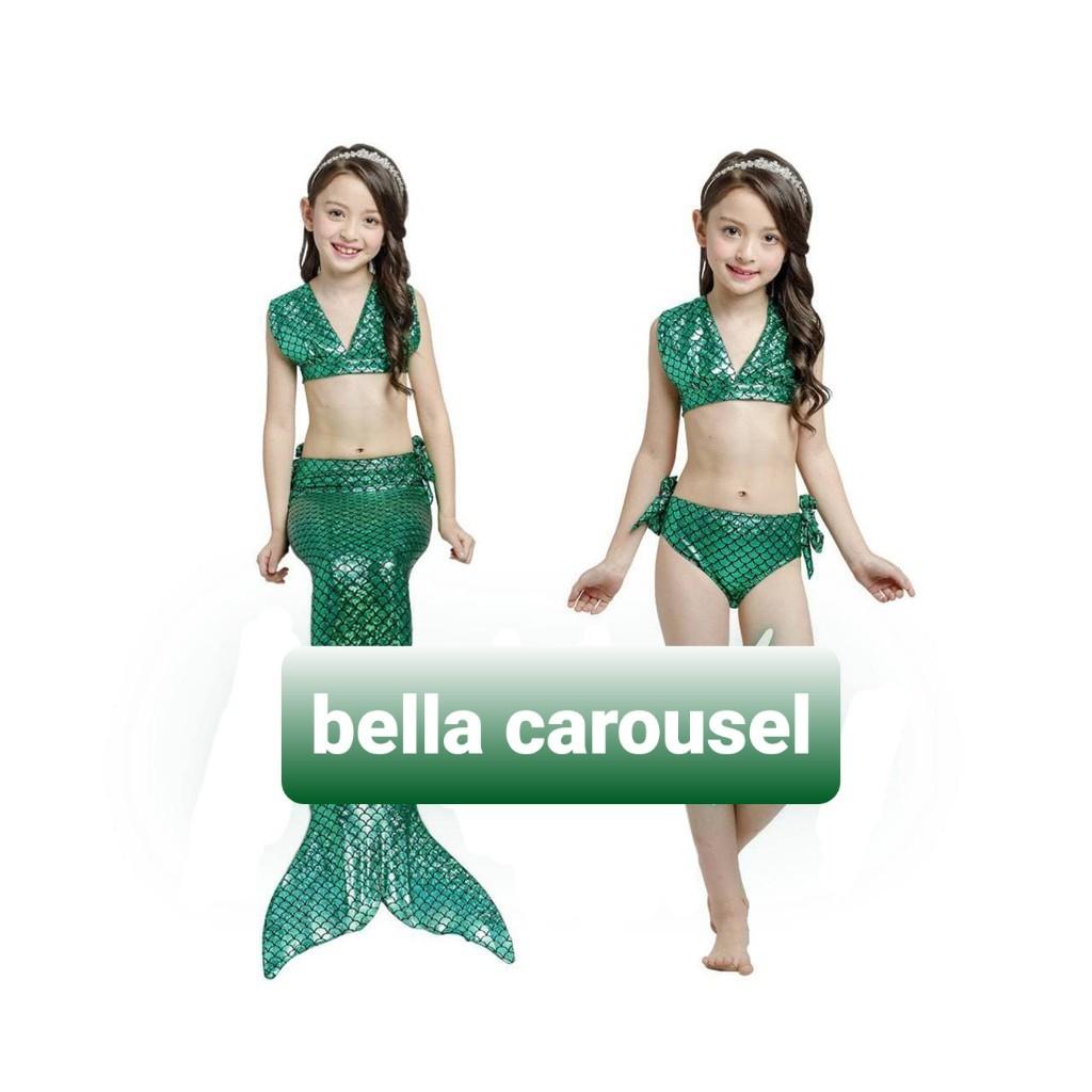 FREE POST to West Malaysia only / Ready Stock* [3pcs] Kids Girl Swimming  Costume [design Mermaid