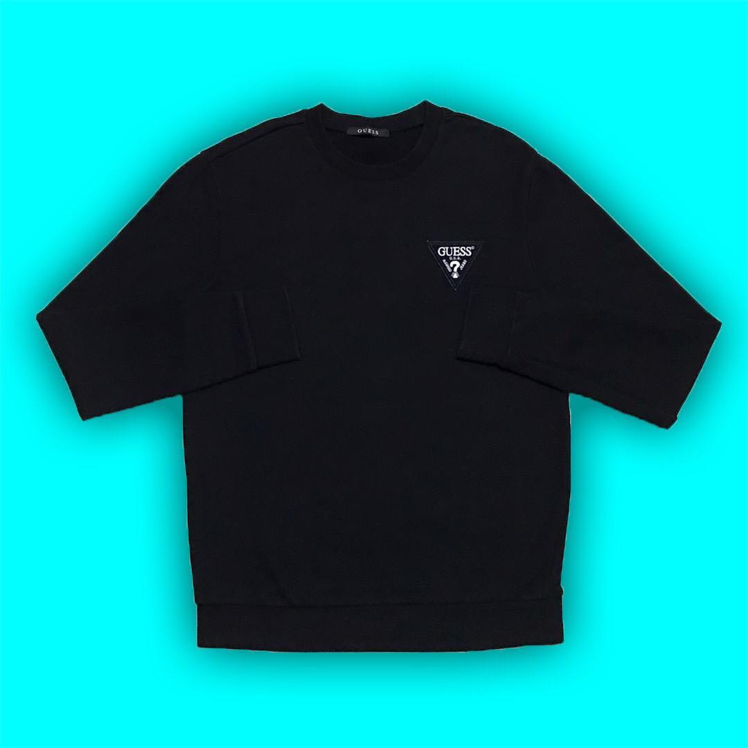 Guess embossed logo on sale sweatshirt