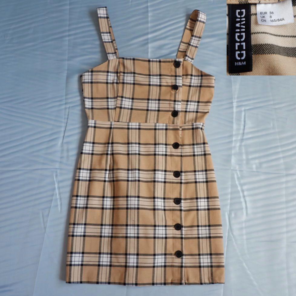 checkered fitted dress