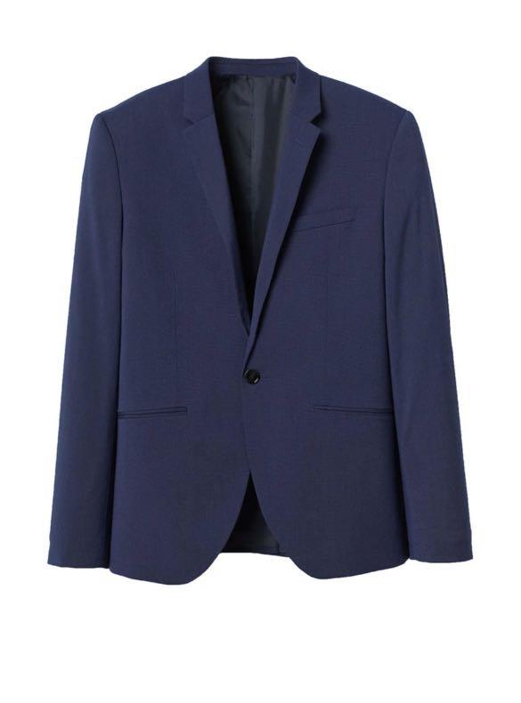 H M Super Skinny Fit Blazer Men s Fashion Tops Sets Shirts on Carousell