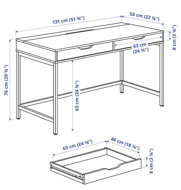 IKEA Alex Study Table (Category: Tables & Sets) located in Singapore. Submitted by sharethelove (Listing ID 1103137311, Image 3). Description: Well used table. To arrange for own disassembling and transport 😊.