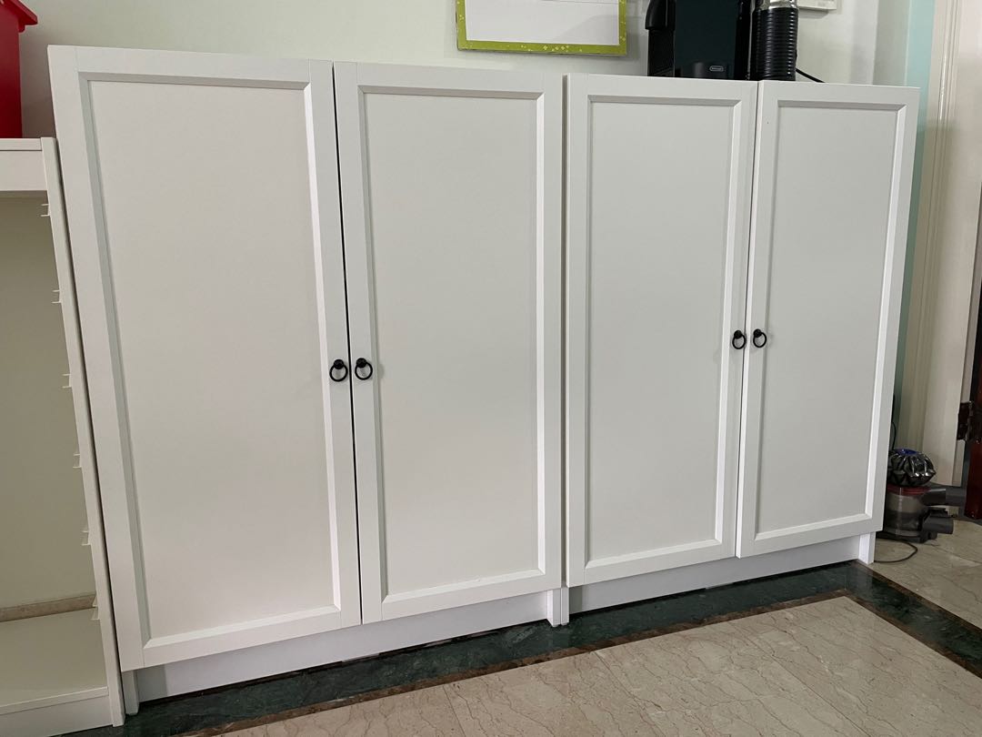 IKEA Billy shelves with doors, Furniture & Home Living, Furniture