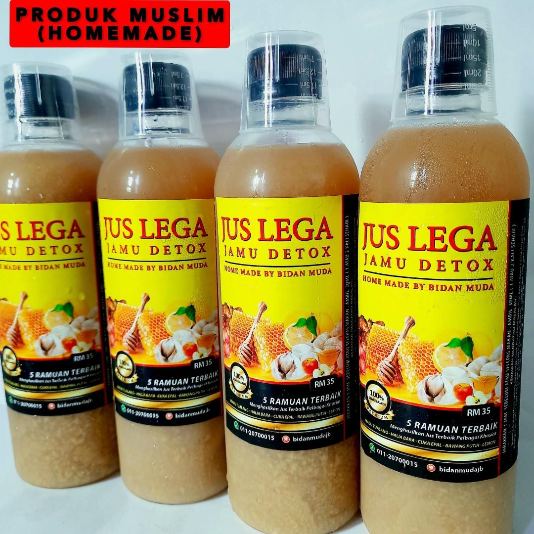 Jus Lega Detox Madu Tualang Cuka Epal Halia Bara Bawang Putih Lemon Free Gift Food Drinks Drinks On Carousell
