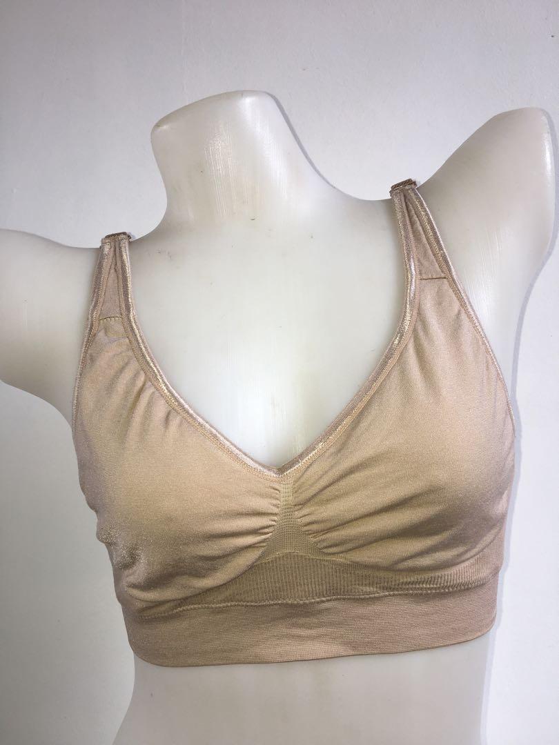 L Gloria Vanderbilt Brown Bralette Women S Fashion Tops Others Tops On Carousell