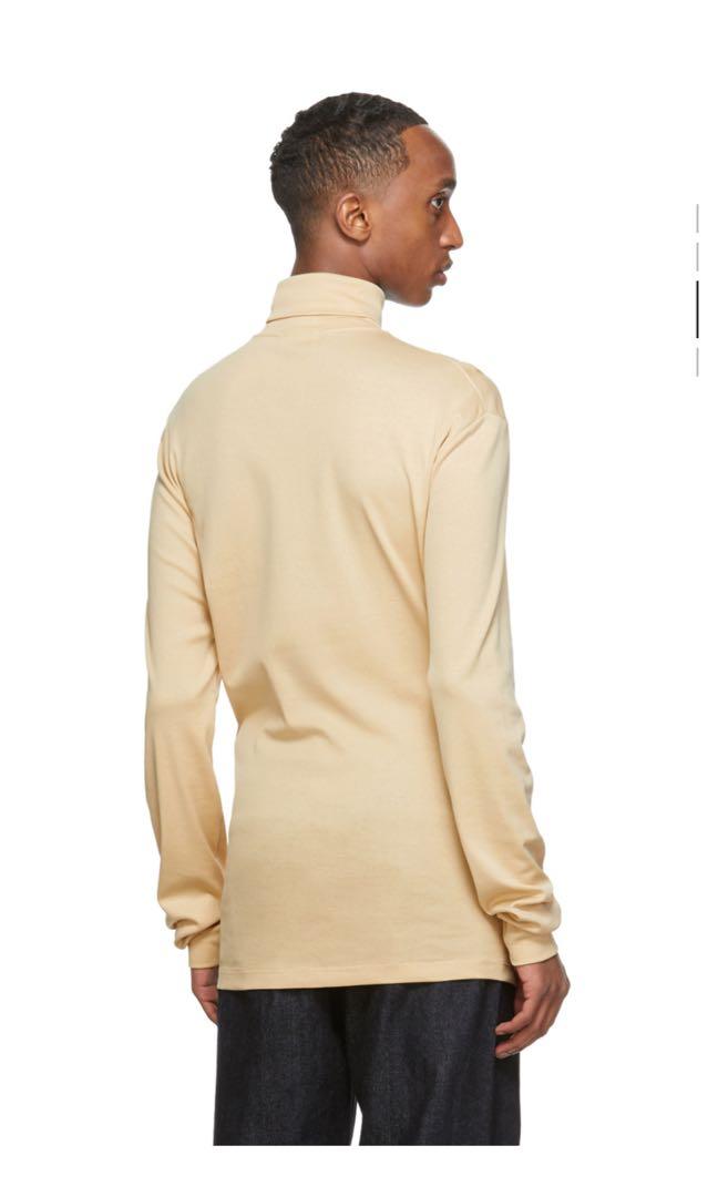Lemaire Turtleneck Beige Men s Fashion Tops Sets Tshirts