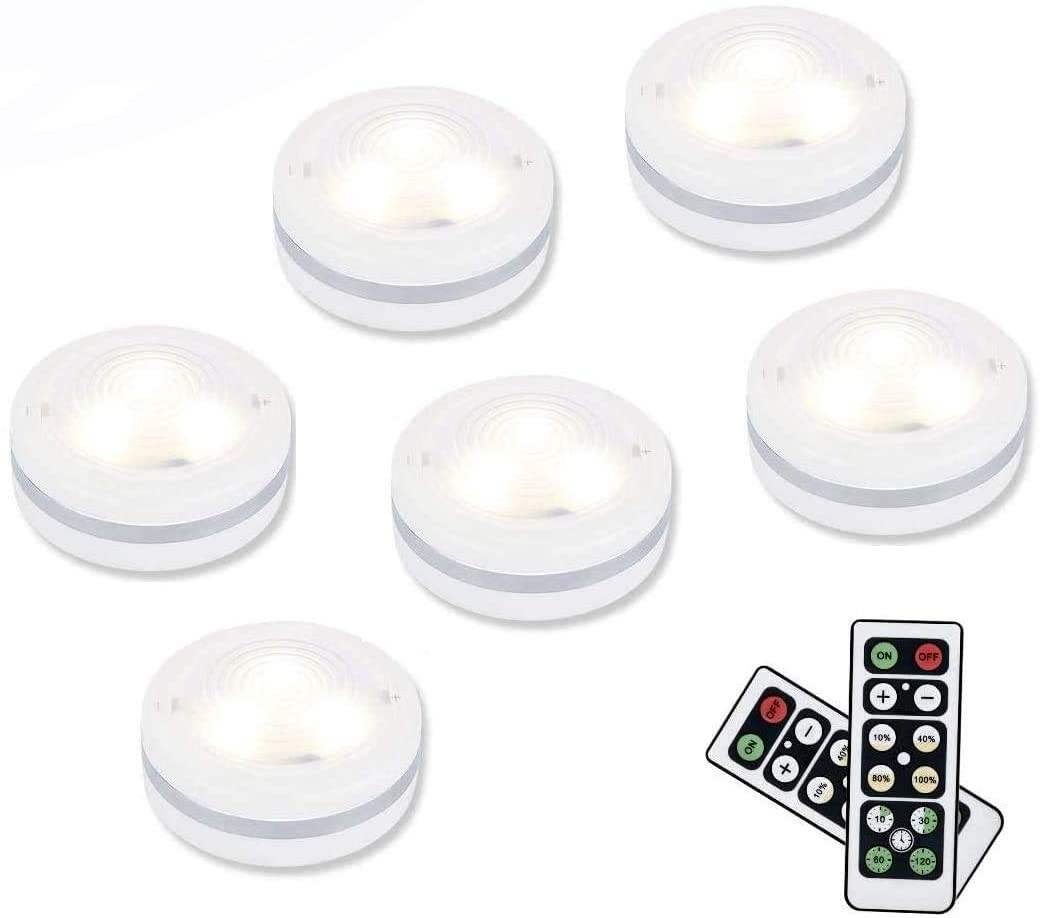 Costco 6 Led Puck Lights W Remote Control Wireless 20 Shelly Lighting