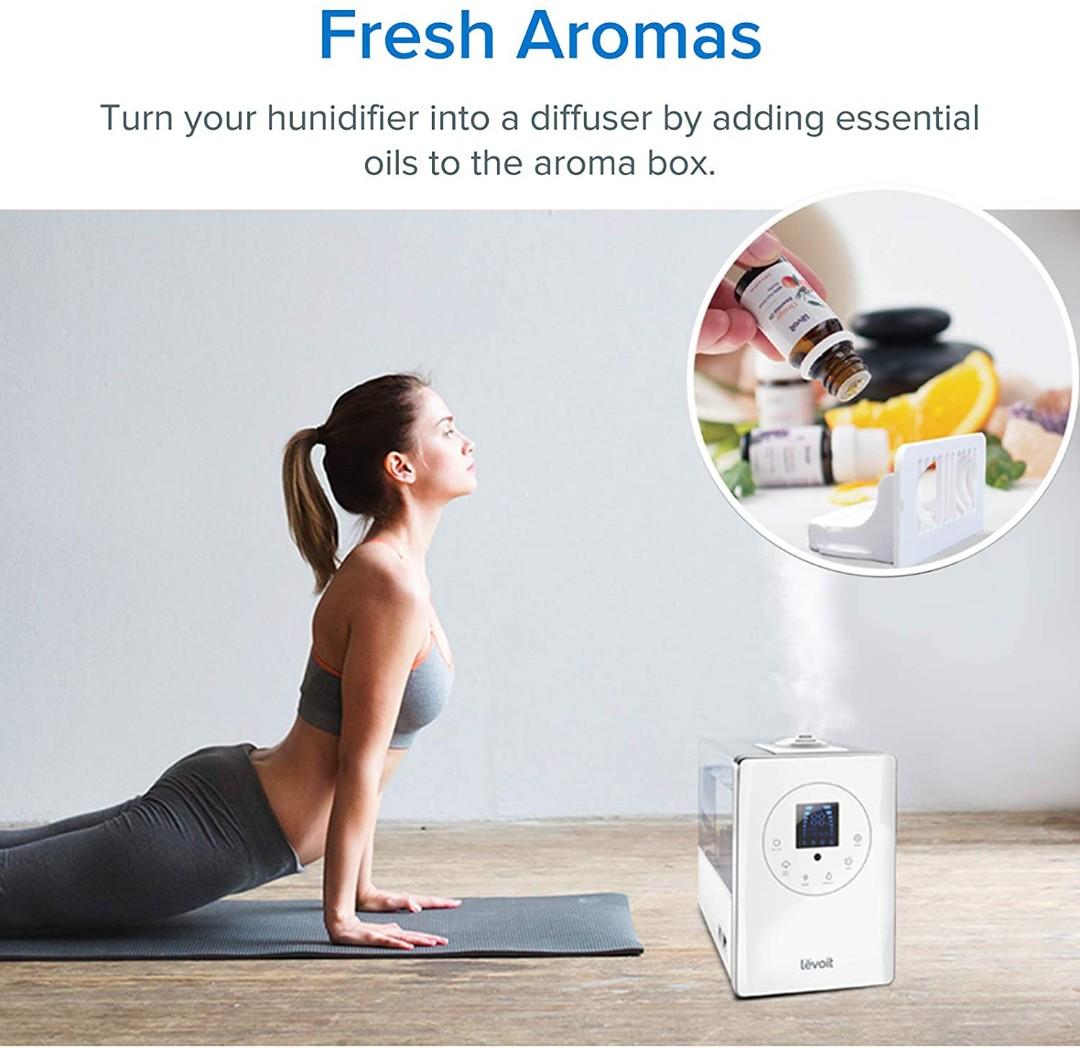 Levoit Humidifier for Home Bedroom 6L, Warm & Cool Mist Essential Oil