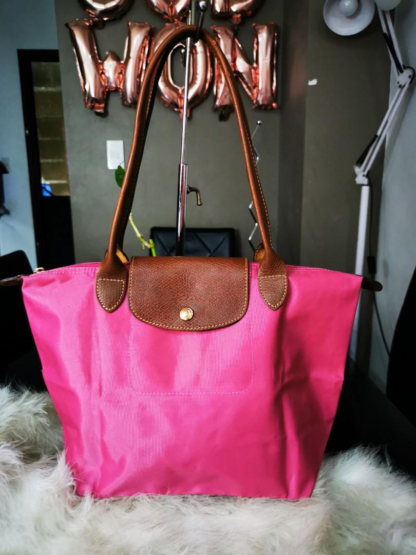 longchamp pink tote bag
