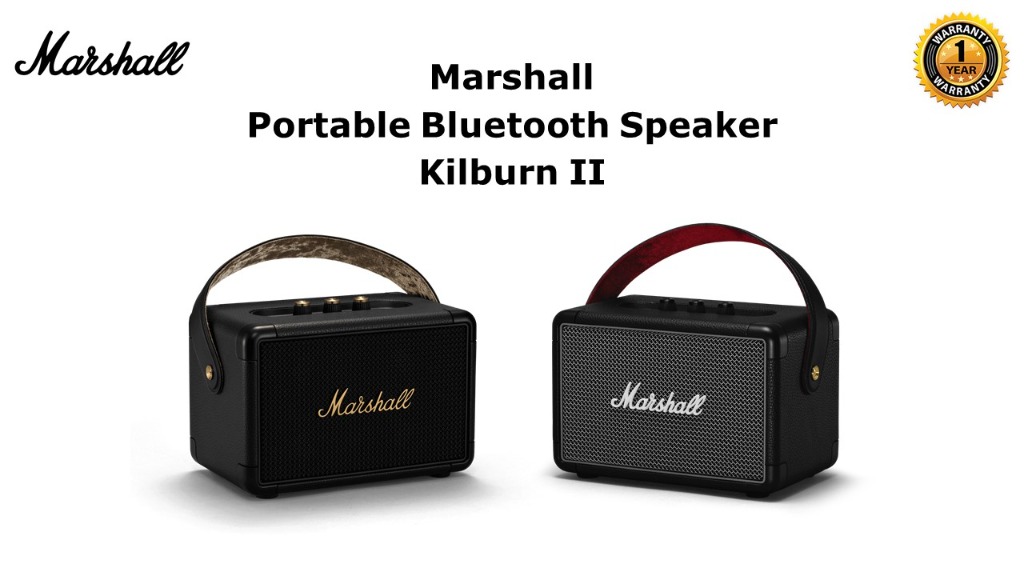 Marshall Kilburn II Bluetooth Speaker Portable IPX2 Water