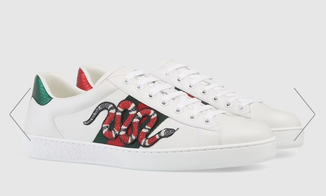 Mens gucci snake trainers hotsell