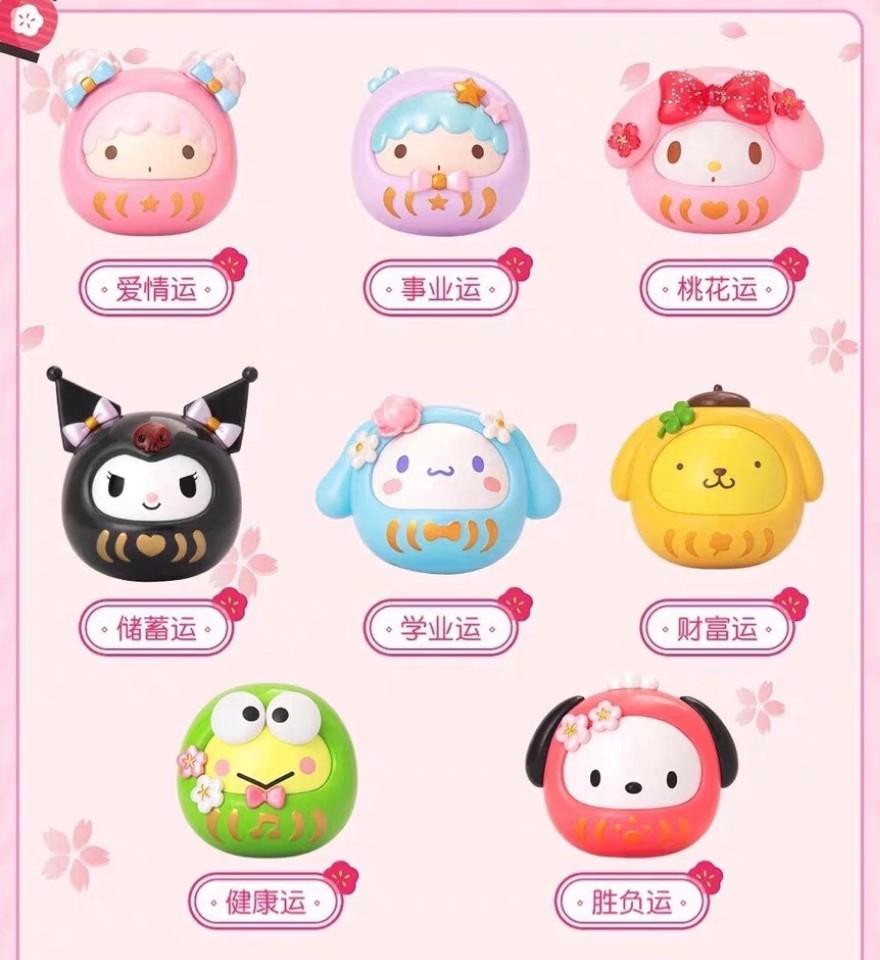 Miniso Sanrio characters 達摩祈福系列 Little Twin Stars My Melody Kuromi ...