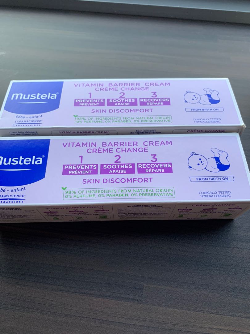 Mustela Vitamin Barrier Cream Babies Kids Bathing Changing Baby Toiletries Grooming On Carousell