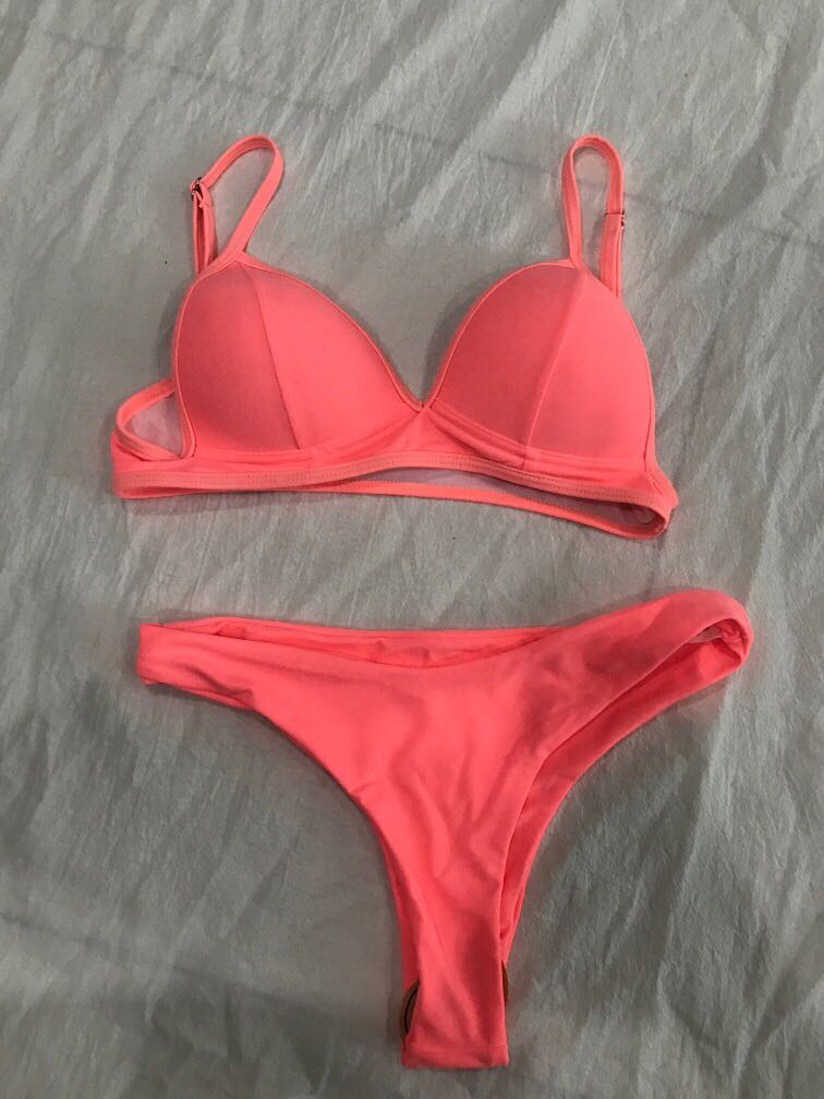 Neon Red Bikini
