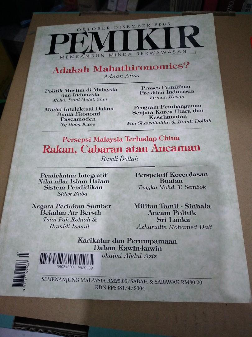 Pemikir Okt Dis 2003 Books Stationery Books On Carousell