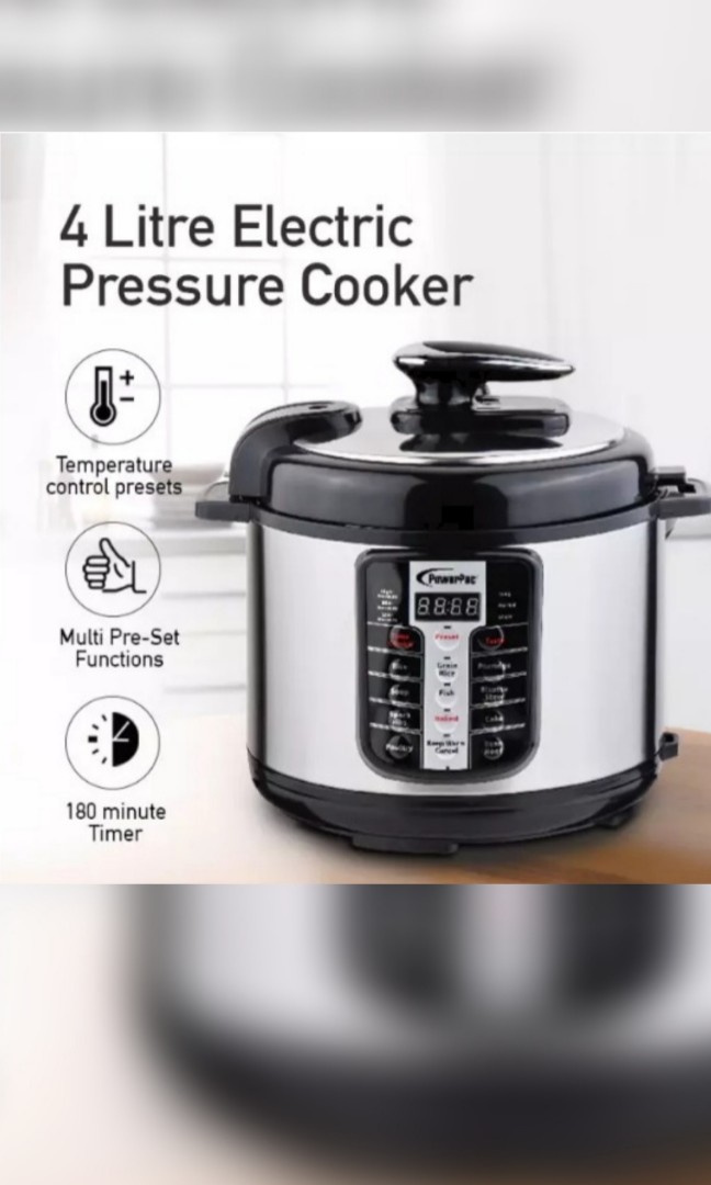 PowerPac Pressure Cooker 4.0L TV Home Appliances Kitchen