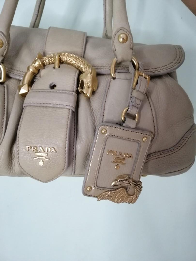 Prada Deerskin Leather Dragon Satchel, Luxury, Bags & Wallets on Carousell
