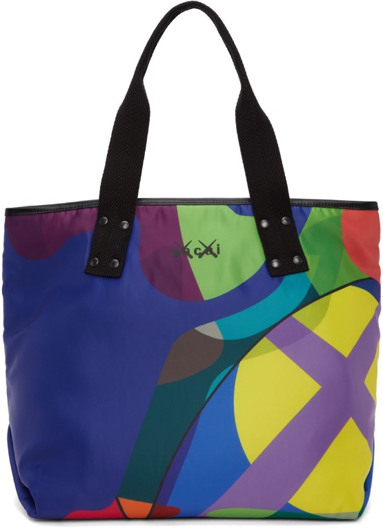 SACAI X KAWS Multicolor Edition Large Colorblocked Tote Bag L CAMO 迷彩 環保袋