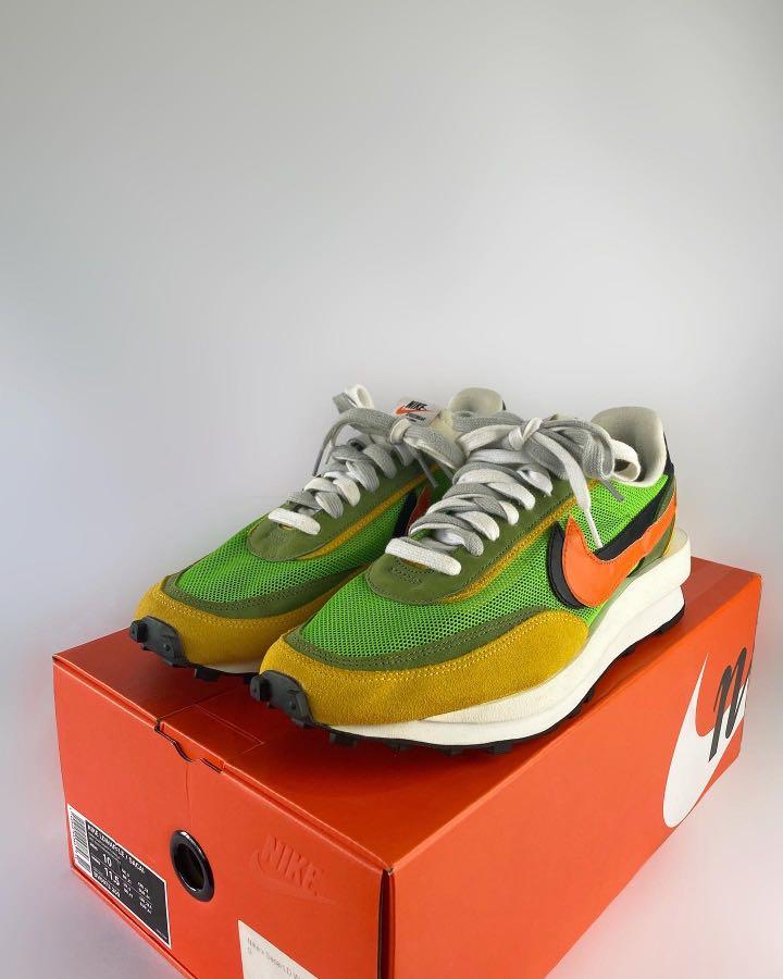 sacai mens x nike ldwaffle green gusto stores