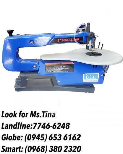 Scroll Saw (Category: Construction Tools & Equipment) located in Manila. Submitted by tina.sales (Listing ID 1103189550, Image 1). Description: Scroll Saw Code: T-SS16 Size: 16" (400mm) Capacity: 120W PRICE: 8,985 ROBART CONSTRUCTION SUPPLIES ( BIR ACCREDITED ) Manila Office : 1405 Yuseco St. Sta Cruz Manila ☎ Contact Us Now: Landline: (02) 7746-6248 ,7002-2872 Globe: 09354127044, (0945) 140 9560 , (0915)5947897 Smart : 09190086400 , 09614485593 