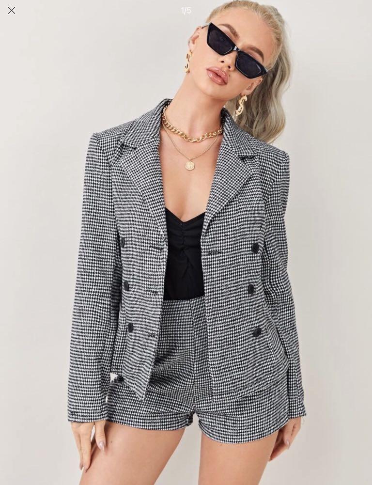 Shein Blazer and Shorts Set #SeeHere, Women's Fashion, Tops, Other Tops on  Carousell