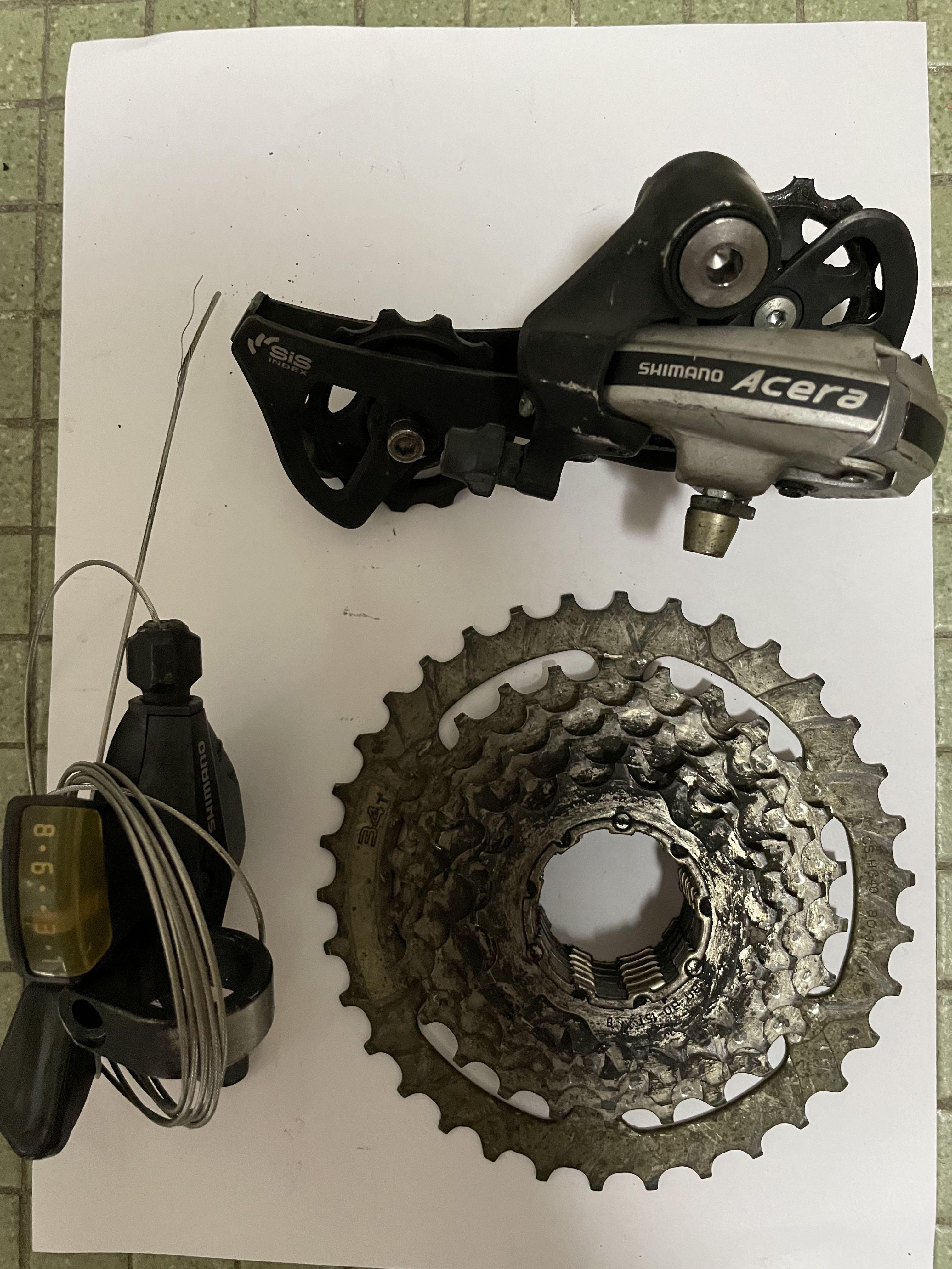Shimano Acera 8 speed groupset taken off Birdy BD1