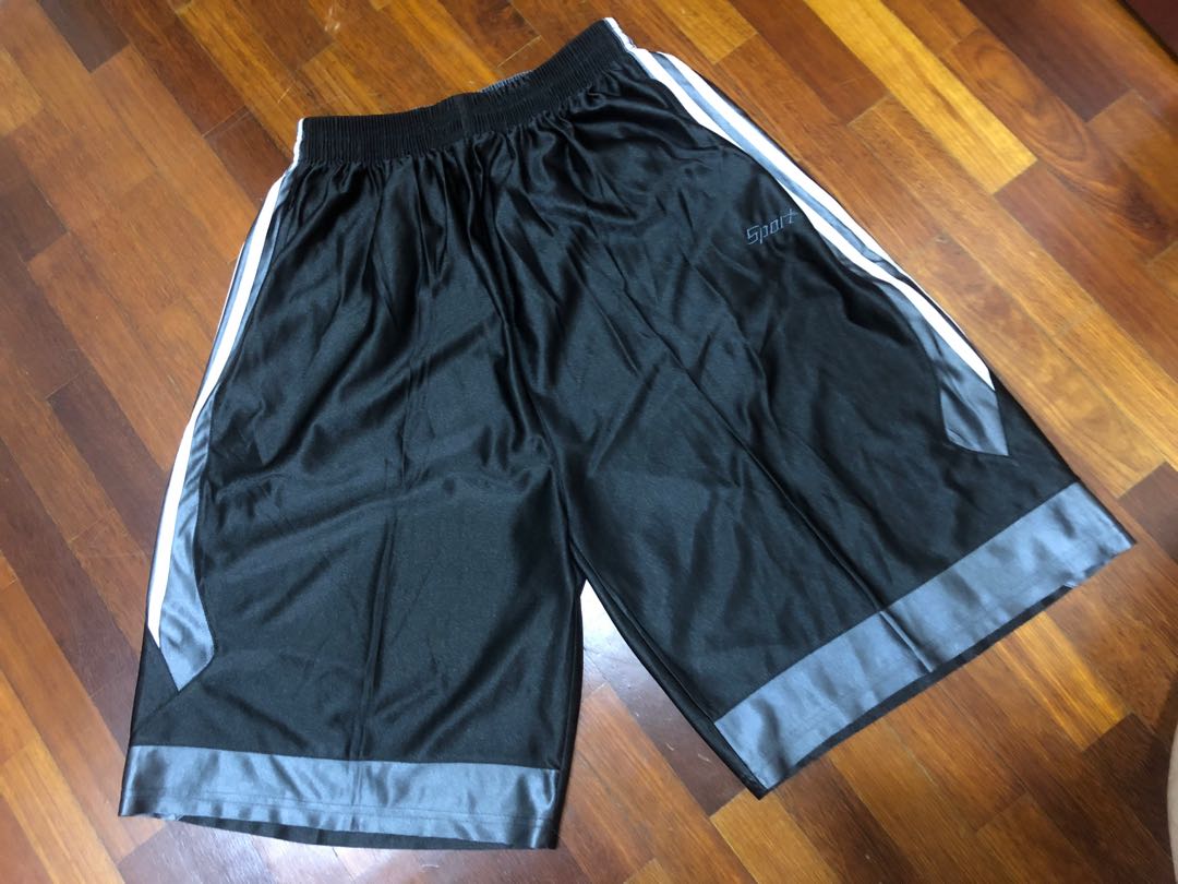Mens shiny basketball shorts top