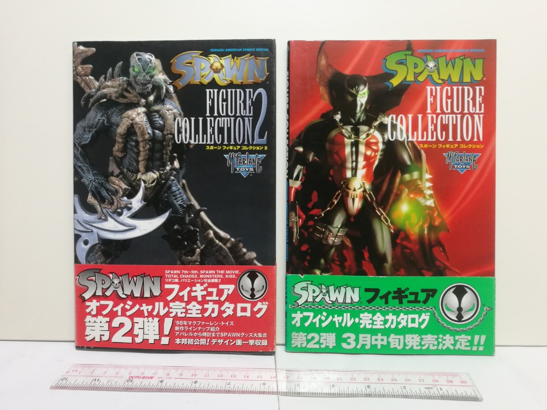 SPAWN figure collection guide book 1 & 2 再生俠 活動人型 圖鑑 設計 兩書不散 經典 中古 二手 ...