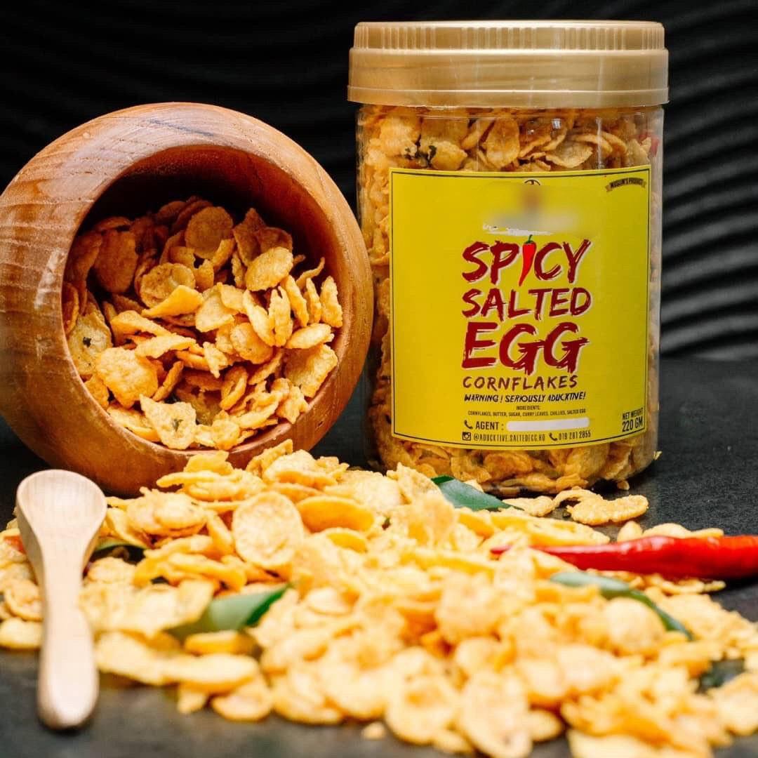 Spicy Salted Egg Cornflakes Food Drinks Other Food Drinks On Carousell
