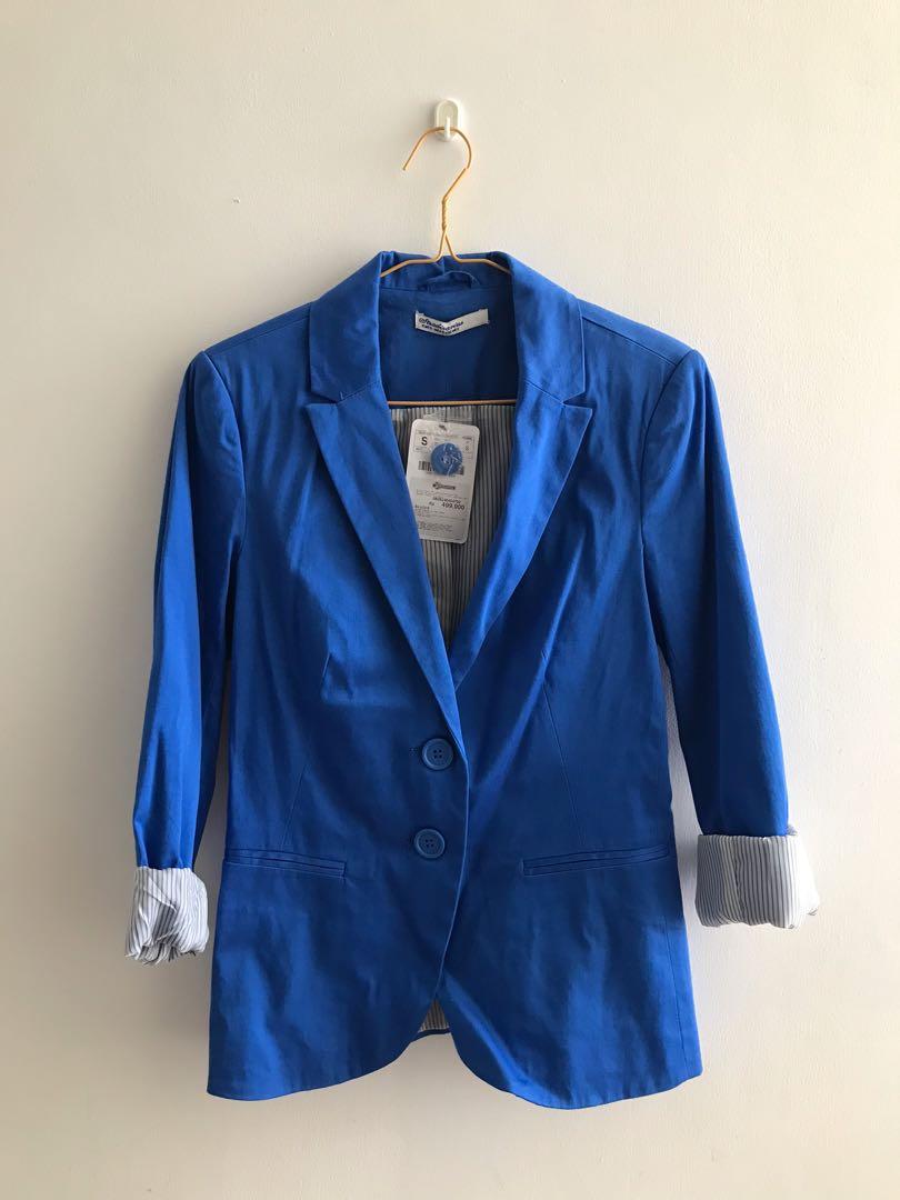 Stradivarius blue blazer clearance
