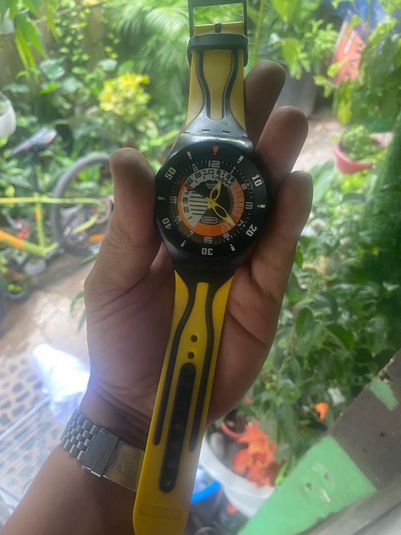Swatch Fun Scuba FARFALLINO GIALLO (SUGB101) - Swatch, Men's Fashion,  Watches \u0026 Accessories, Watches on Carousell
