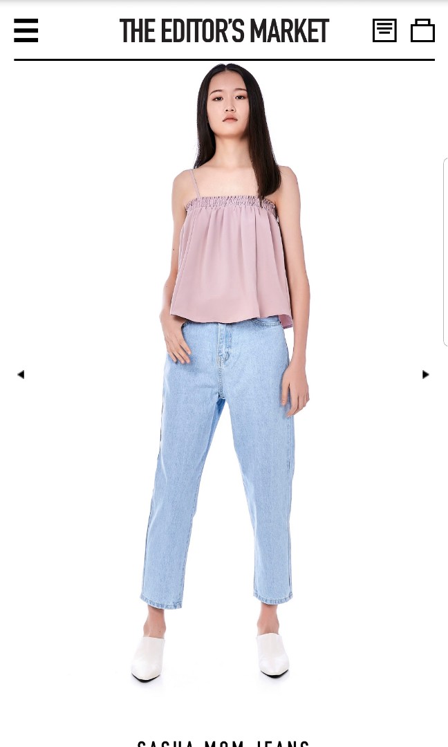 TEM Sasha Mom Jeans, Women's Fashion, Bottoms, Jeans \u0026 Leggings on Carousell