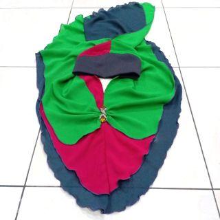 Tudung ala Fareeda Green /Pink /Dark Grey 3 Layer
