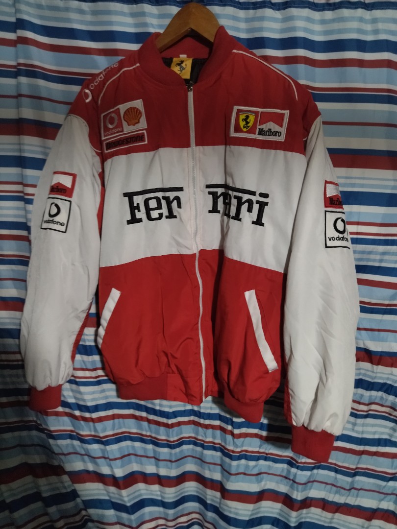 Vintage Ferrari Racing Jacket michael schumacher, Men's Fashion, Coats ...