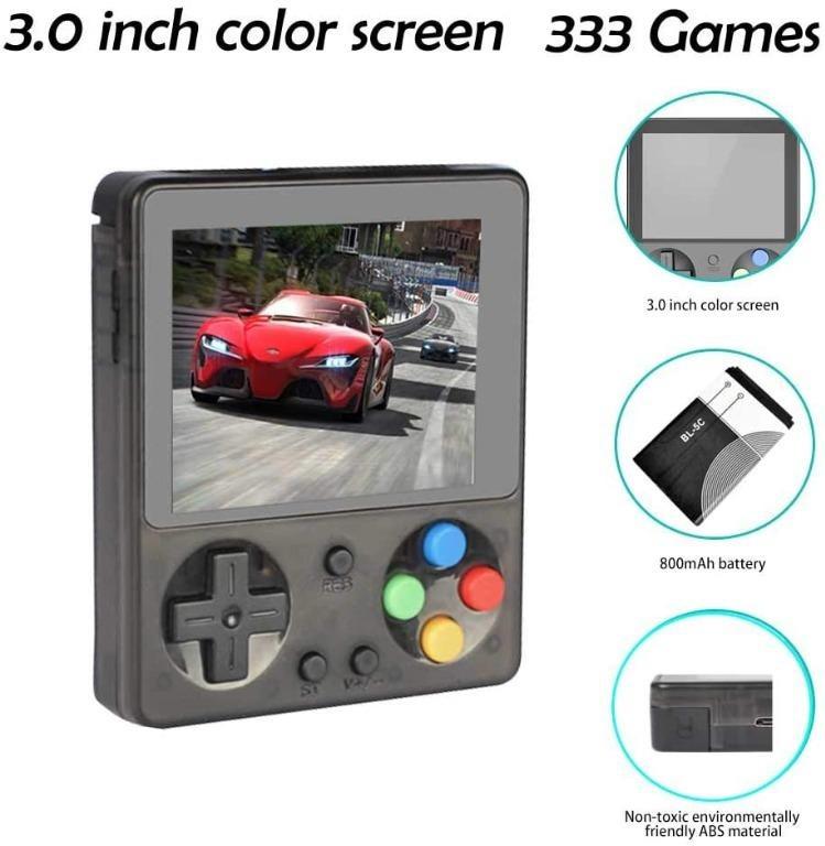 X3229 Huongoo Handheld Game Console Portable Video Game 3 Inch HD Screen 333 Classic Games Retro Game Console Play TV Games Good Gift for Kids