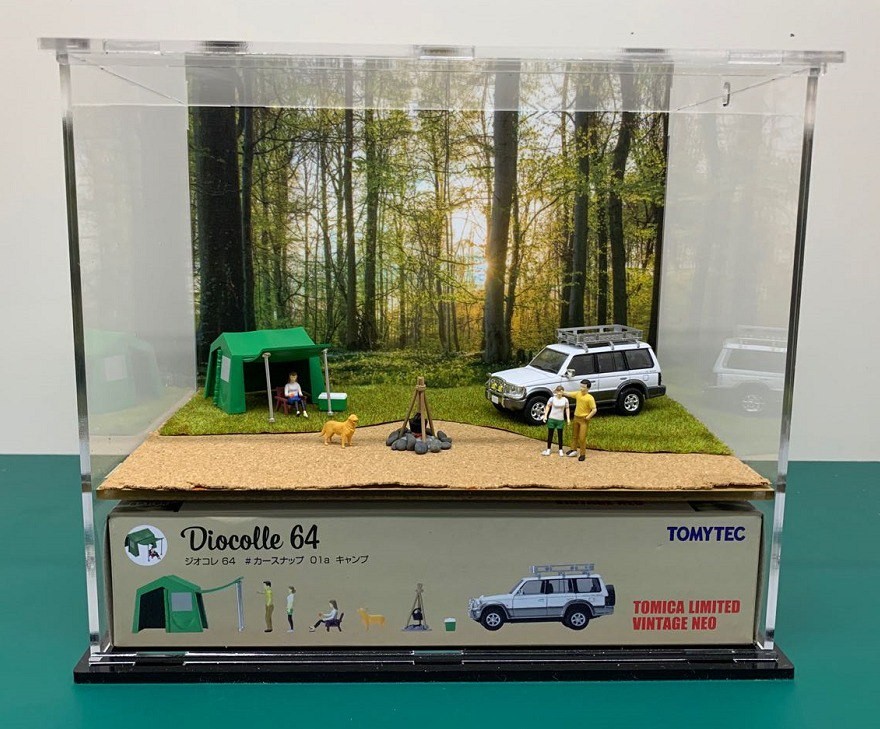 1/64 diorama acrylic box for Tomica Tomytec Diocolle 64 camp diorama