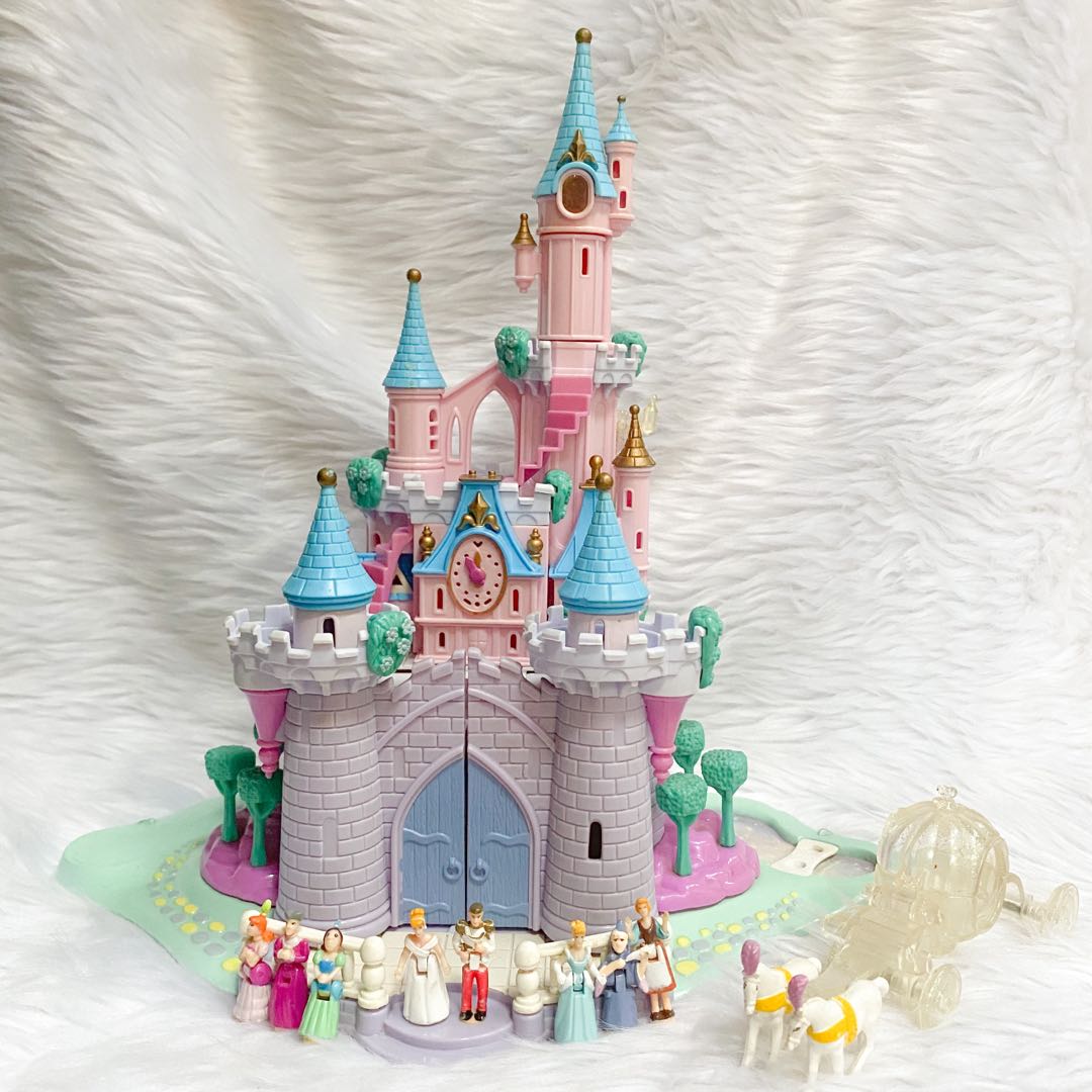 POLLY POCKET DISNEY Cinderella Enchanted Castle / Chateau Cendrillon 5  Figure EUR 59,95 - PicClick FR